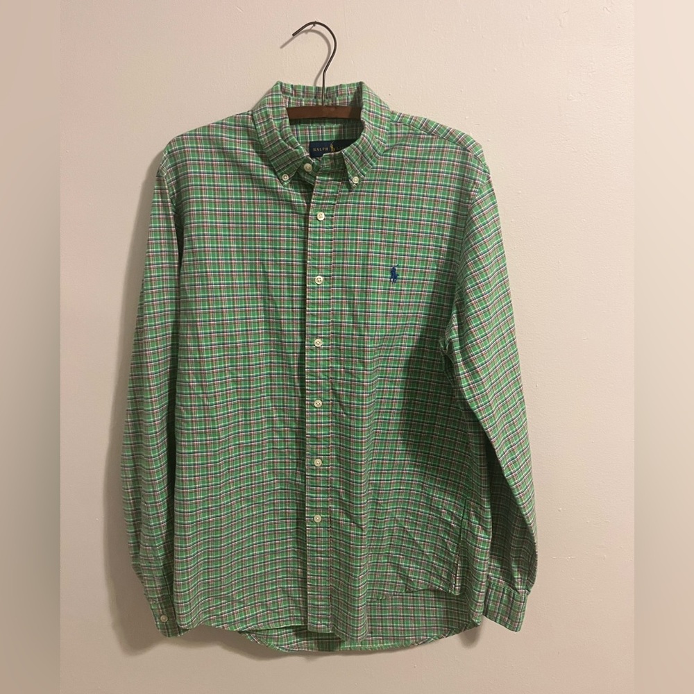 Polo Ralph Lauren Men's Plaid Long Sleeve Classic Fit Oxford Shirt Size M